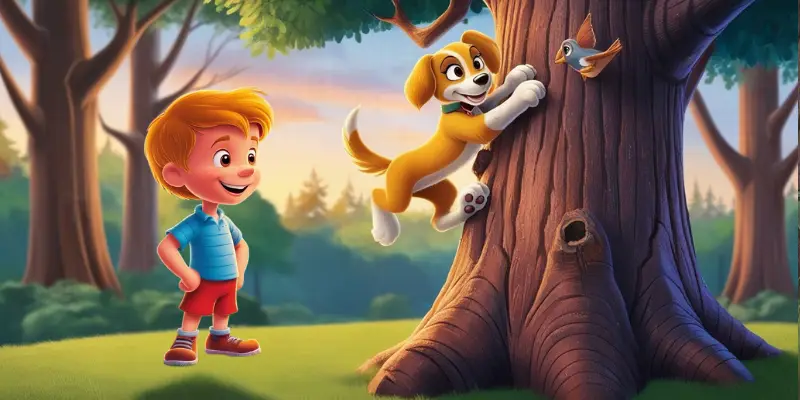 coco climbing a tree